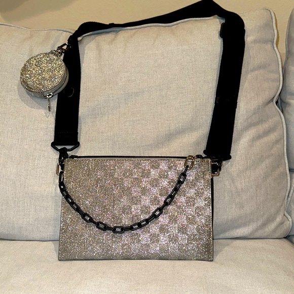 LOUIS VUITTON DamierGrister Trio pouch NM Pouch Crossbody Shoulder Bag EUC - Picture 3 of 10